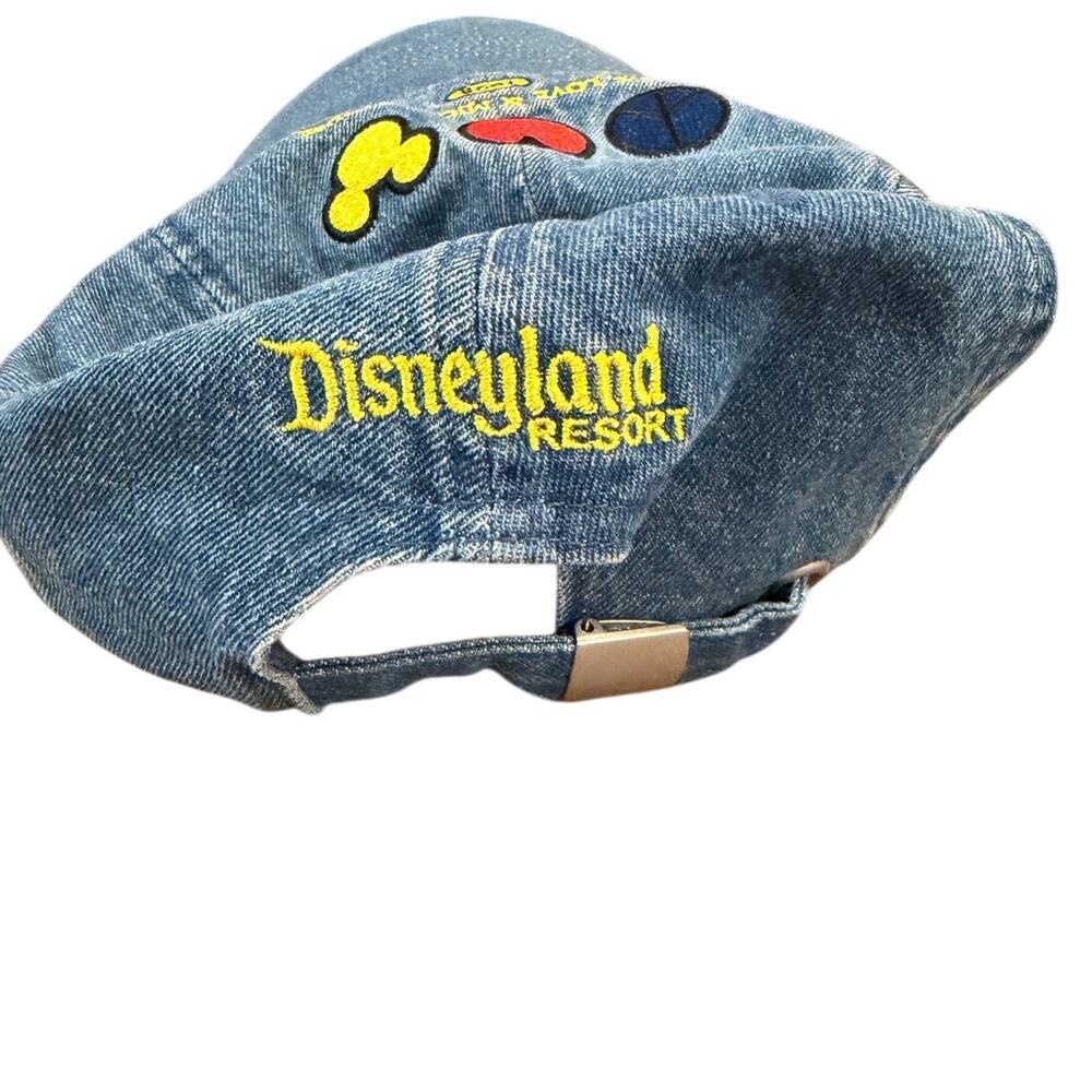 Disneyland Resort Peace Love Mickey Mouse 1928 Denim Dad Hat Adjustable Cap Blue - Picture 3 of 4